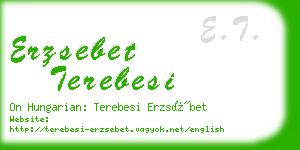 erzsebet terebesi business card